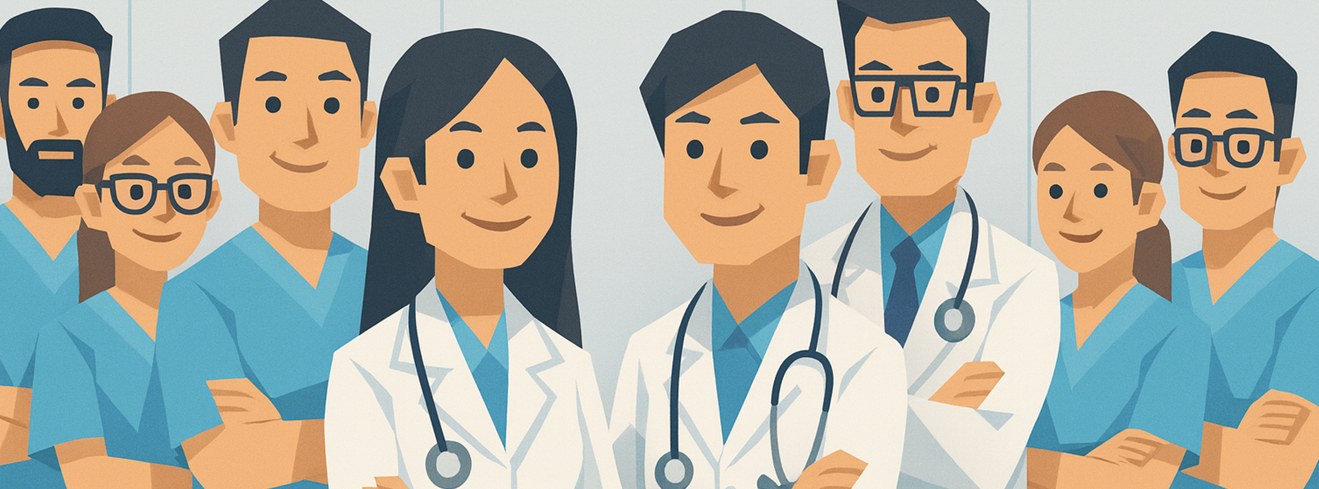 むさし総合診療クリニックの医師のイラスト