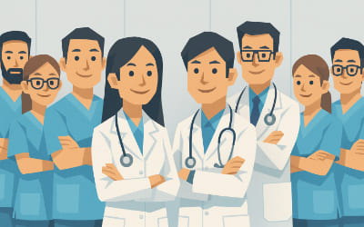 むさし総合診療クリニックの医師のイラスト